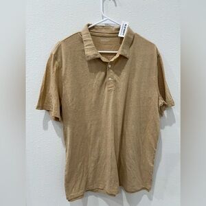 Tan Men's Beige Polo Shirt